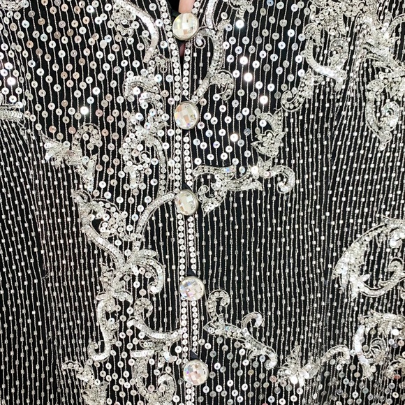 Escada Couture Silk Sequin Blazer Jacket - Picture 6 of 16